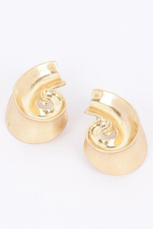 Gold Plated Metal Earring - Tigbul's Variety Fashion Shop