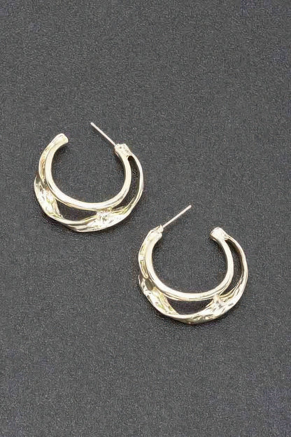 Gold Plated Metal Earring - Tigbul's Variety Fashion Shop