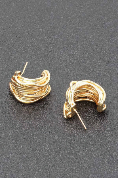 Gold Plated Metal Earring - Tigbul's Variety Fashion Shop