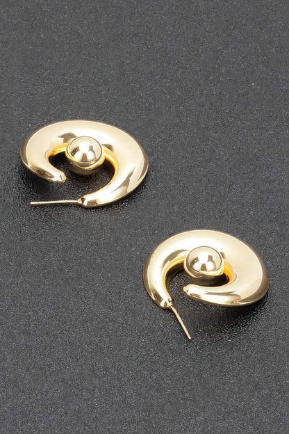 Gold Plated Metal Earring - Tigbul's Variety Fashion Shop