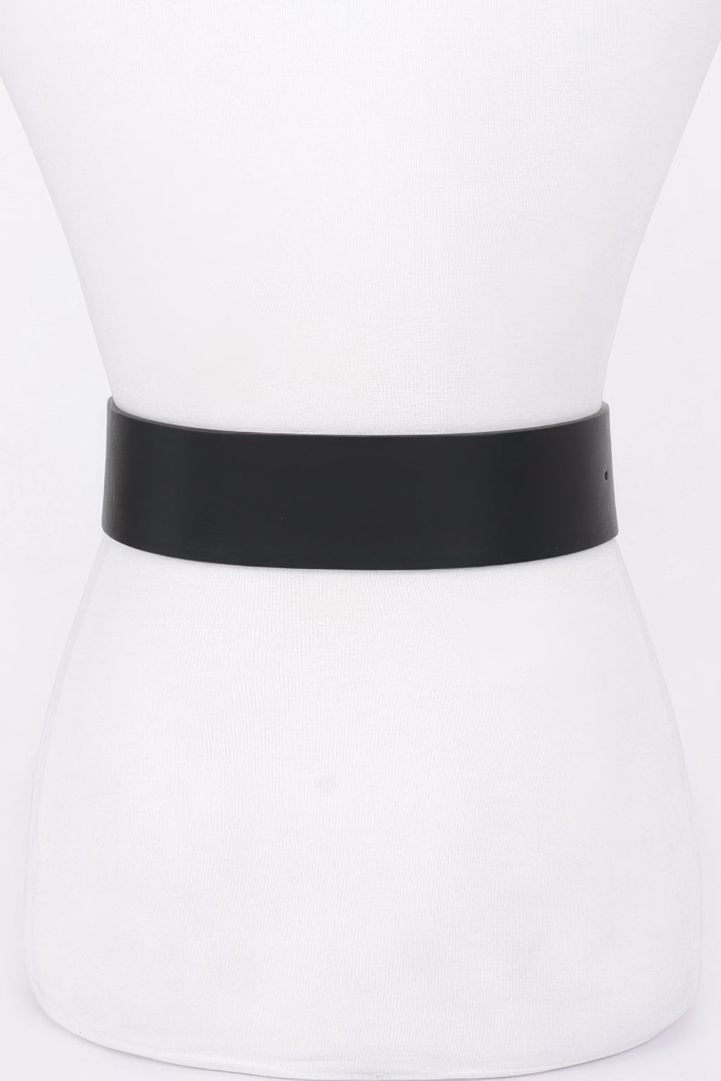 Black stretch belt band, no buckle shown