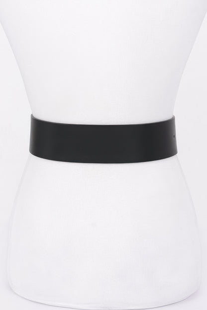 Hammered Metal Buckle Stretch Belt - Tigbul's Variety Fashion Shop