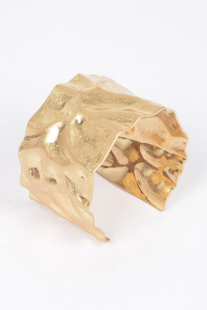 Hammered Metal Cuff Bracelet - Tigbul's Variety Fashion Shop