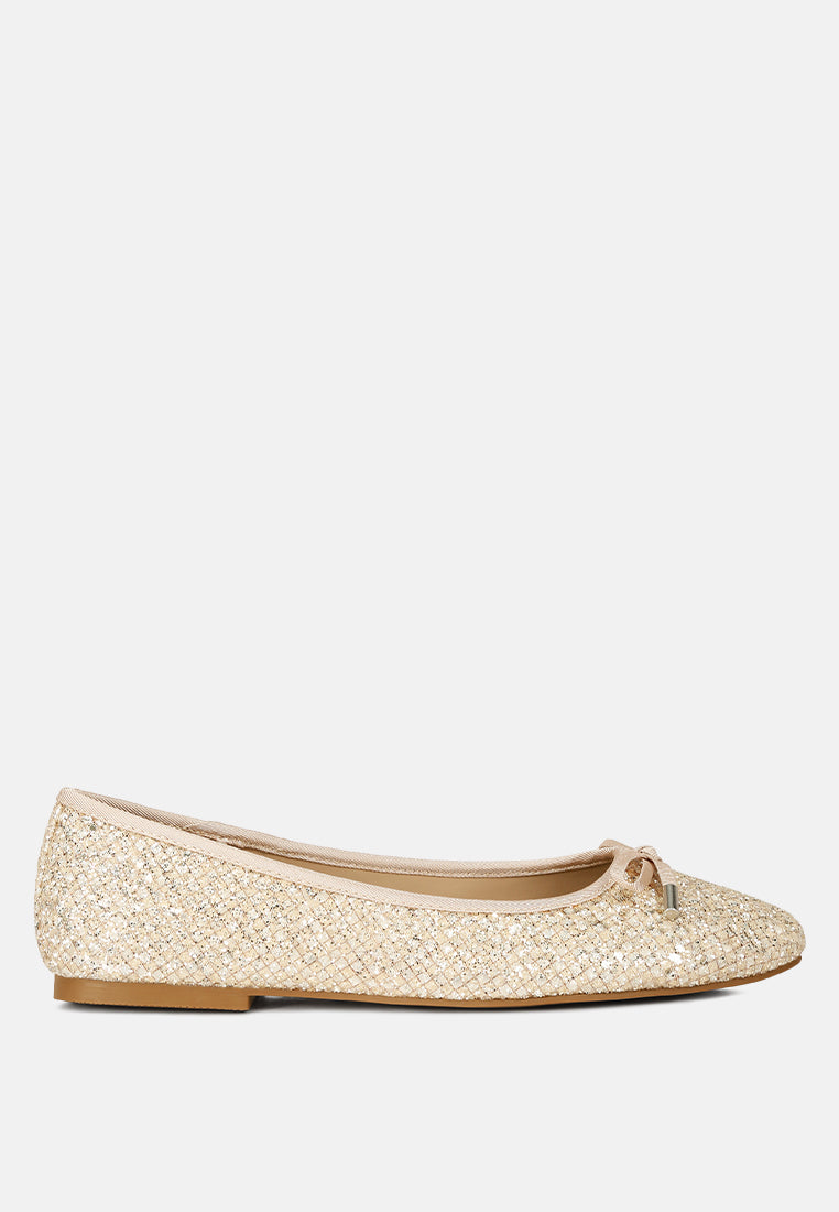 Harriet Glitter Faux Leather Flat Ballerinas - Tigbul's Variety Fashion Shop