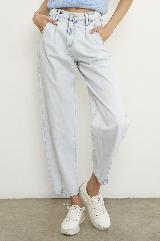 High Rise Balloon Slouch Jeans - Tigbul's Variety Fashion Shop