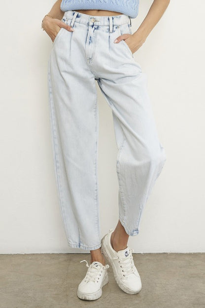 High Rise Balloon Slouch Jeans - Tigbul's Variety Fashion Shop