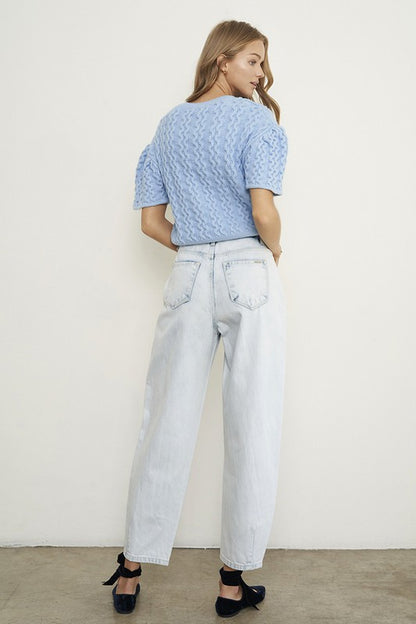 High Rise Balloon Slouch Jeans - Tigbul's Variety Fashion Shop