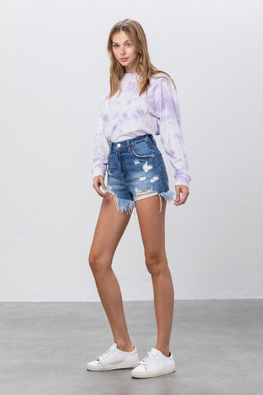 High Rise Denim Shorts - Tigbul's Variety Fashion Shop