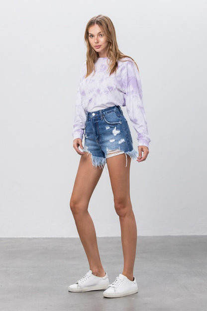 High Rise Denim Shorts - Tigbul's Variety Fashion Shop
