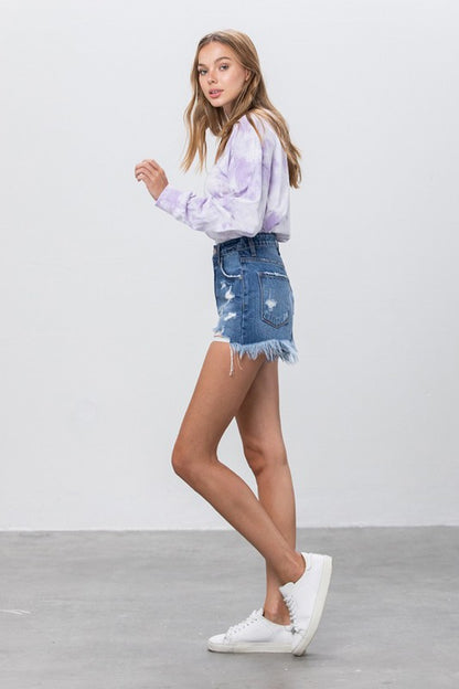 High Rise Denim Shorts - Tigbul's Variety Fashion Shop