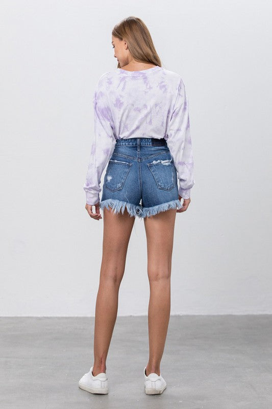 High Rise Denim Shorts - Tigbul's Variety Fashion Shop