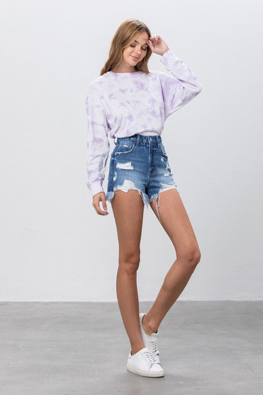 High Rise Denim Shorts - Tigbul's Variety Fashion Shop