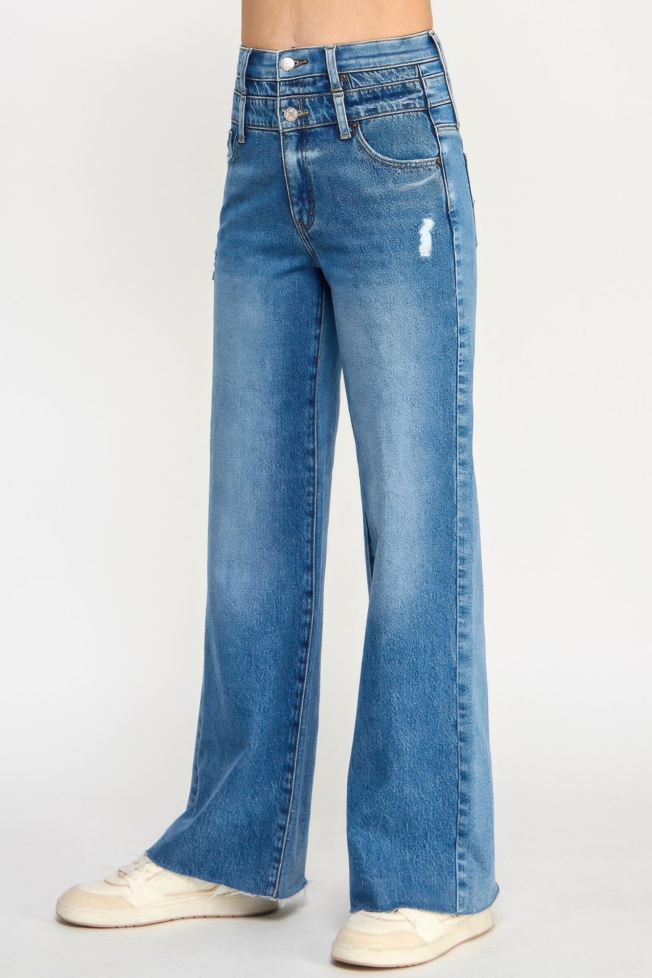 High Rise Double Waist Wide Leg - Tigbul's Variety Fashion Shop