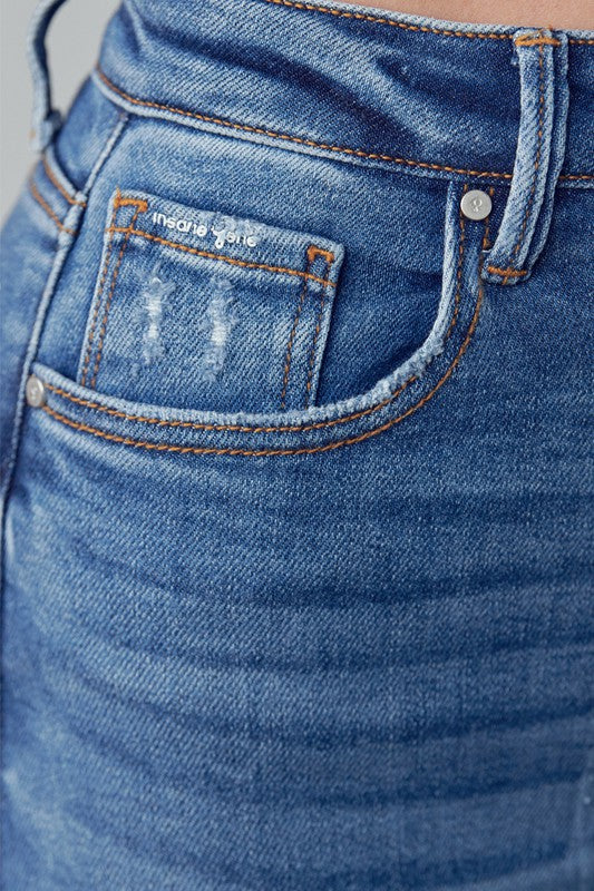 High Rise Ripped Girlfriend Jeans - Tigbul's Variety Fashion Shop