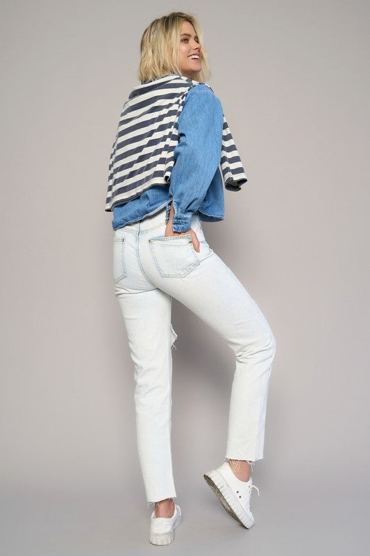 High Waist Ripped Jeans - Tigbul's Variety Fashion Shop