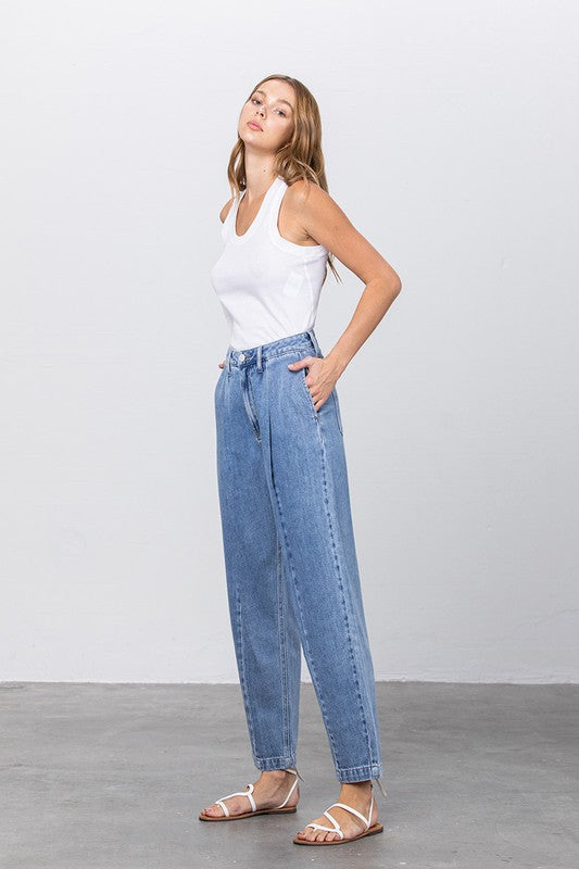 High Waist Slouch Jeans - Tigbul's Variety Fashion Shop