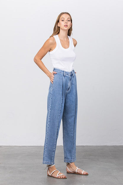 High Waist Slouch Jeans - Tigbul's Variety Fashion Shop