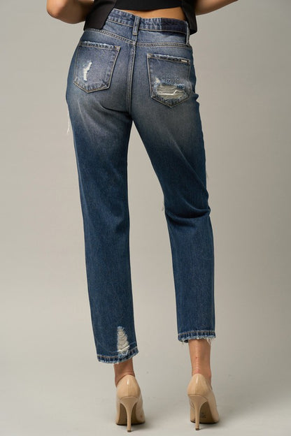 High Waist Straight Jeans - Tigbul's Variety Fashion Shop