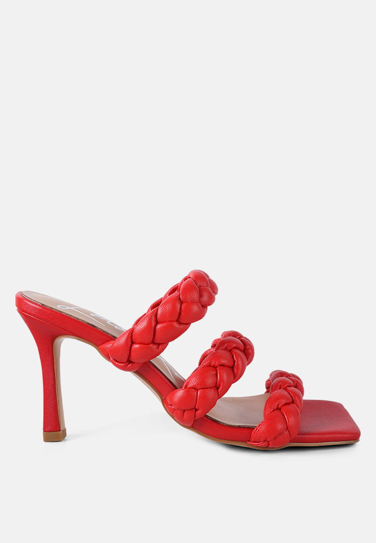 High Braided Strap Casual Heels - Tigbul's Variety Fashion Shop