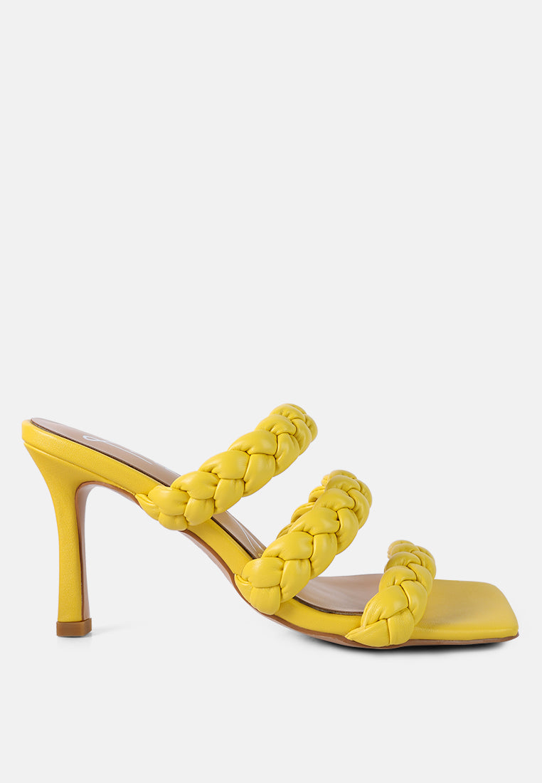High Braided Strap Casual Heels - Tigbul's Variety Fashion Shop