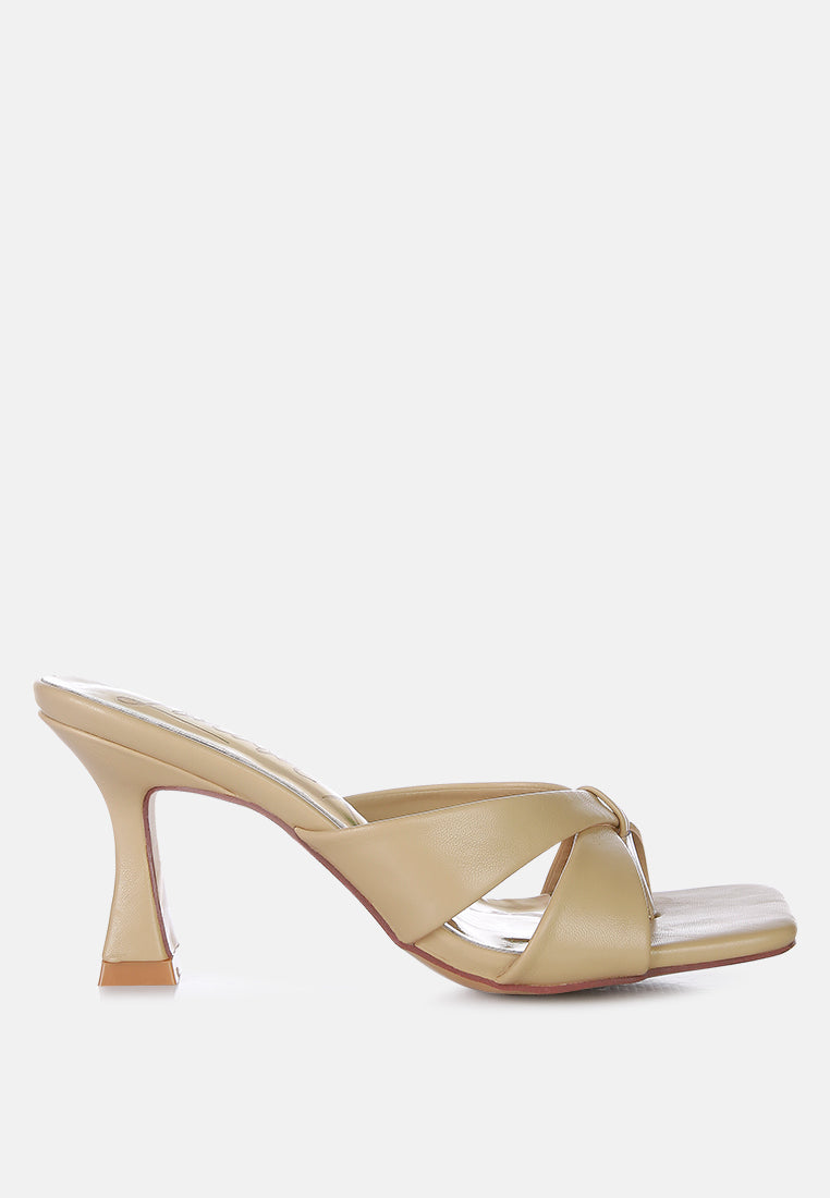Highflip Criss Cross Spool Heel Sandals - Tigbul's Variety Fashion Shop