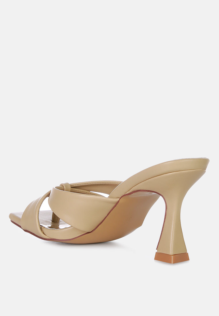 Highflip Criss Cross Spool Heel Sandals - Tigbul's Variety Fashion Shop