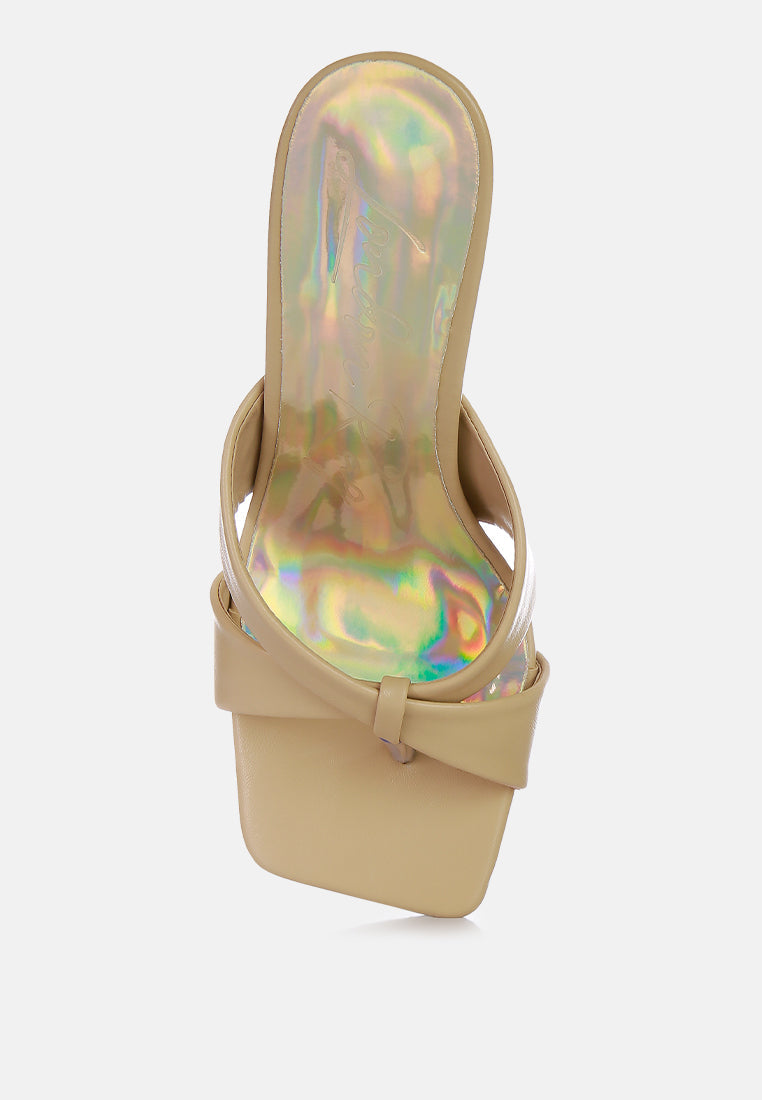 Highflip Criss Cross Spool Heel Sandals - Tigbul's Variety Fashion Shop