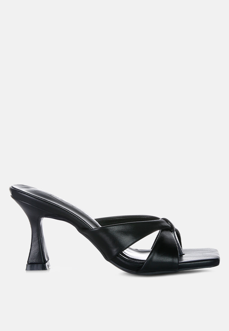 Highflip Criss Cross Spool Heel Sandals - Tigbul's Variety Fashion Shop