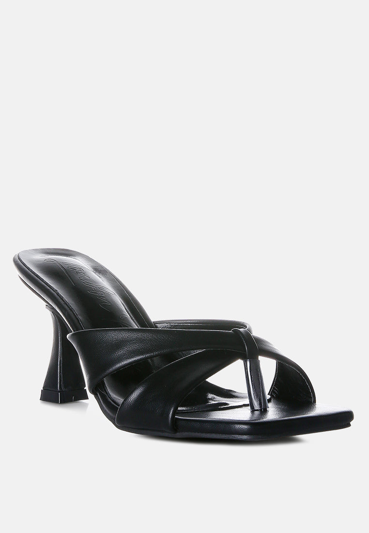 Highflip Criss Cross Spool Heel Sandals - Tigbul's Variety Fashion Shop