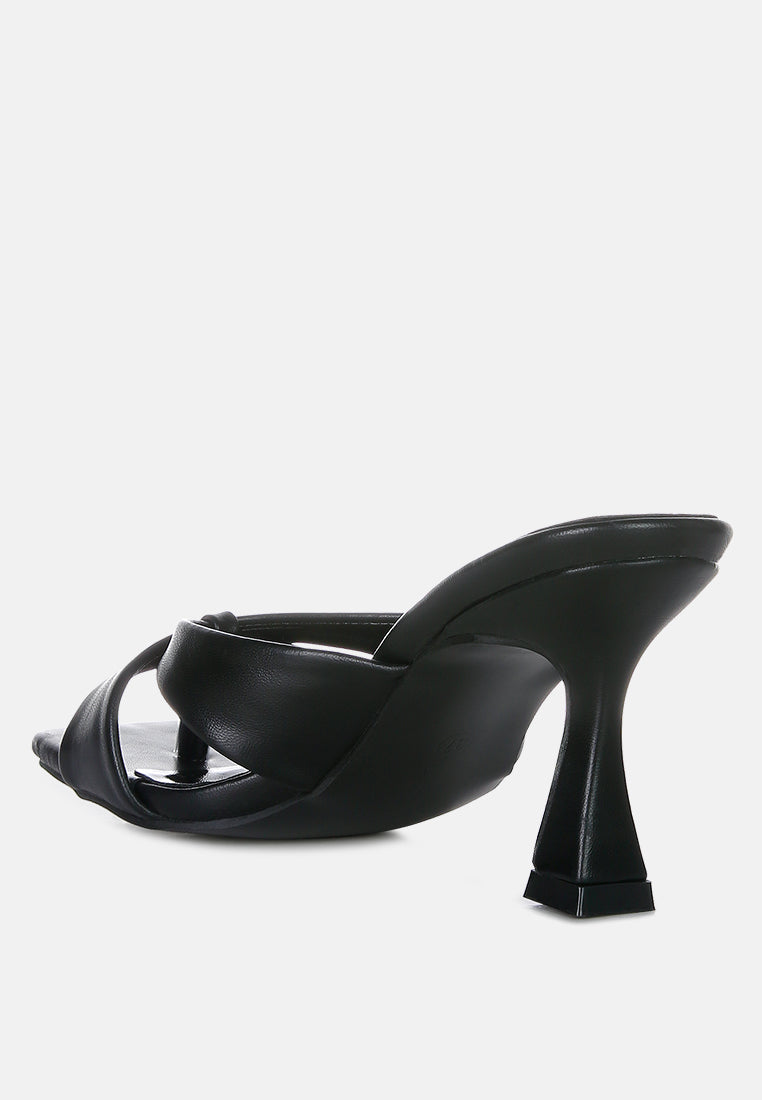 Highflip Criss Cross Spool Heel Sandals - Tigbul's Variety Fashion Shop