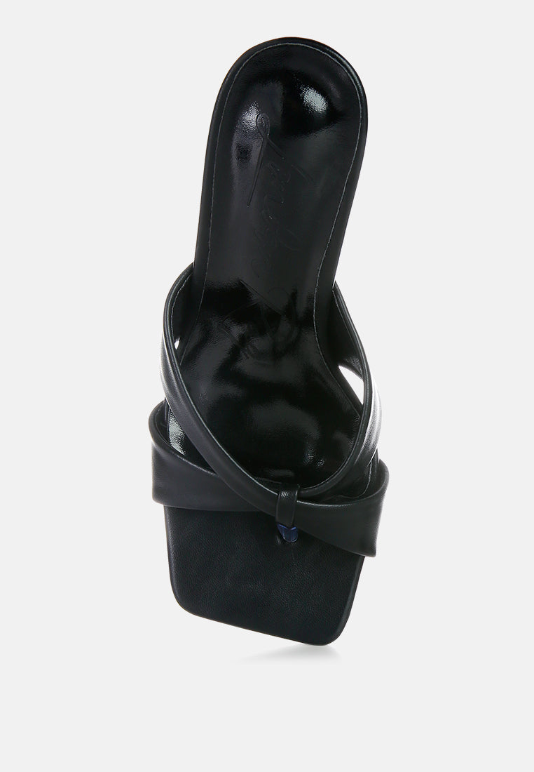 Highflip Criss Cross Spool Heel Sandals - Tigbul's Variety Fashion Shop