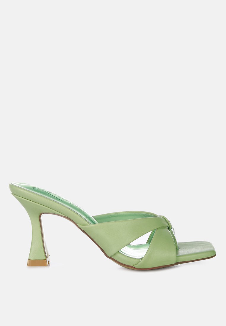 Highflip Criss Cross Spool Heel Sandals - Tigbul's Variety Fashion Shop