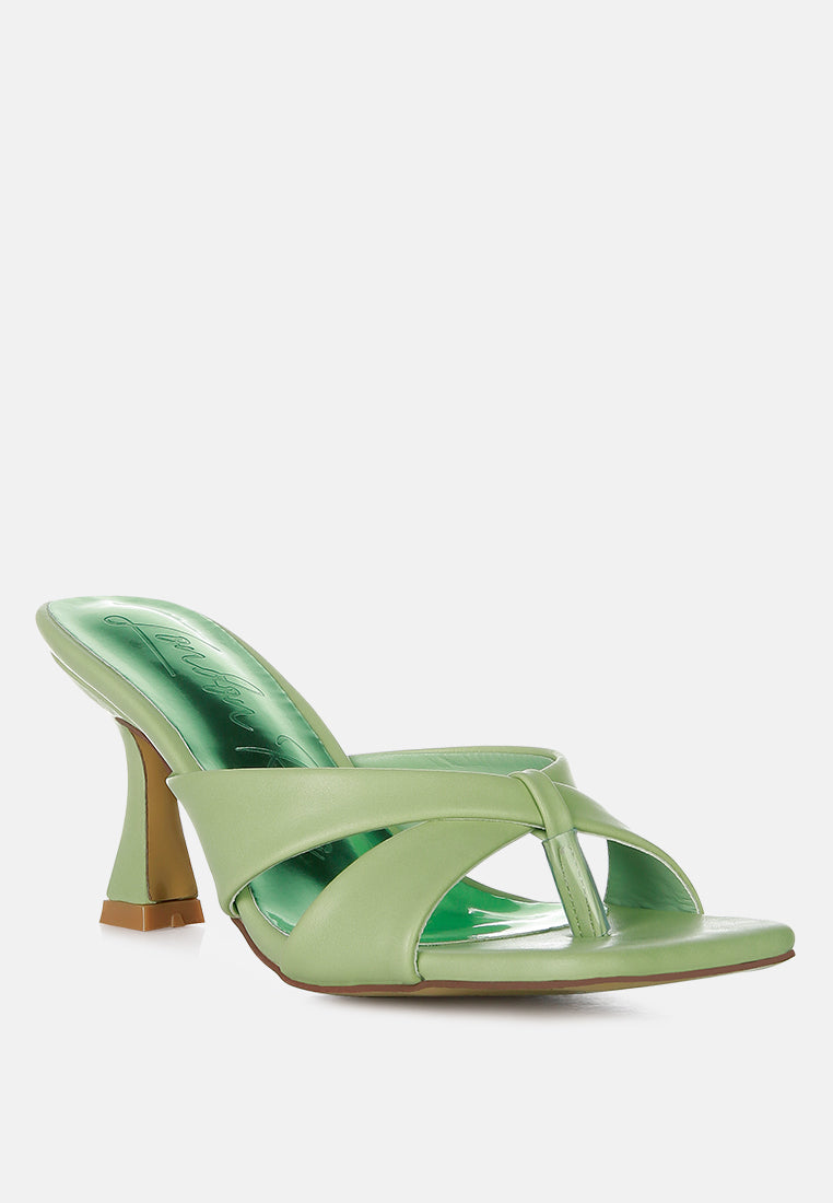 Highflip Criss Cross Spool Heel Sandals - Tigbul's Variety Fashion Shop