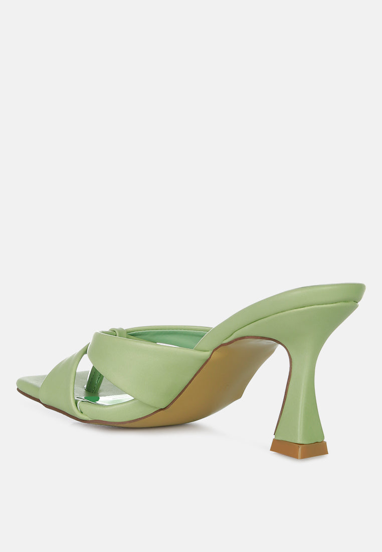 Highflip Criss Cross Spool Heel Sandals - Tigbul's Variety Fashion Shop
