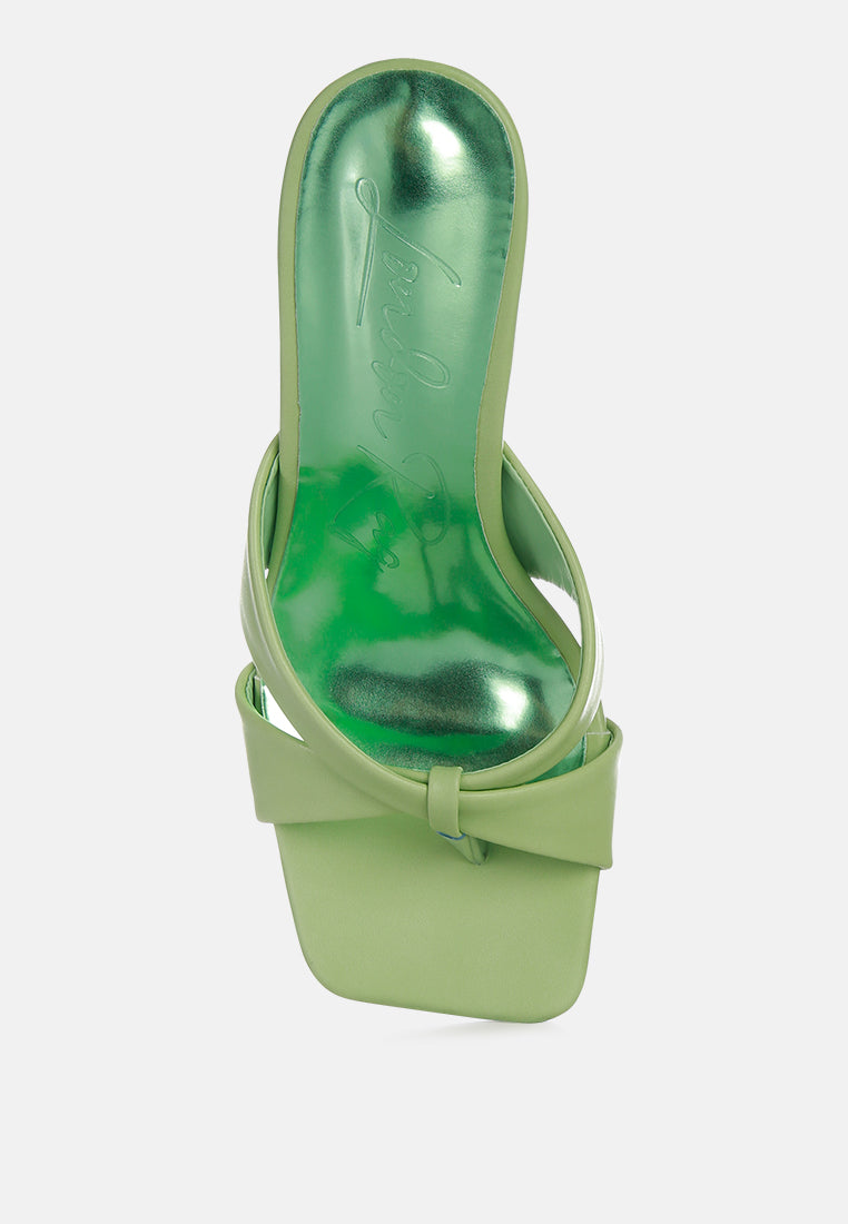 Highflip Criss Cross Spool Heel Sandals - Tigbul's Variety Fashion Shop
