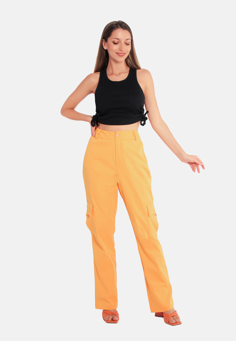 High Waist Cargo Pants - Tigbul's Variety Fashion Shop