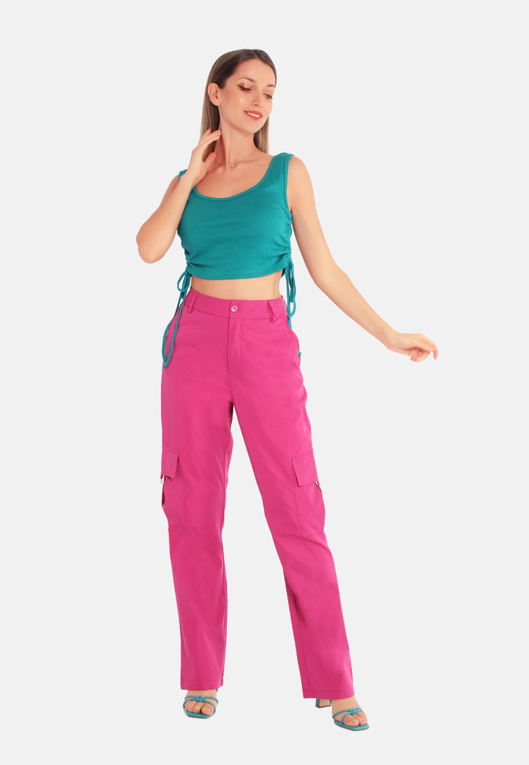High Waist Cargo Pants - Tigbul's Variety Fashion Shop