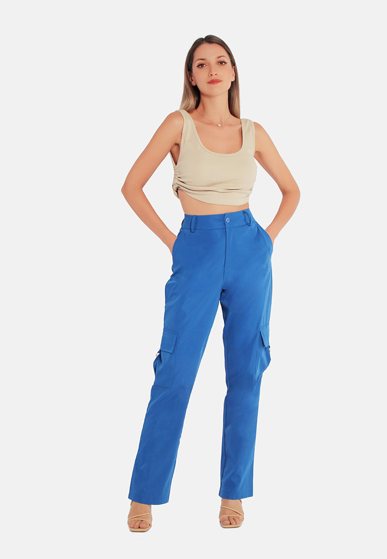 High Waist Cargo Pants - Tigbul's Variety Fashion Shop