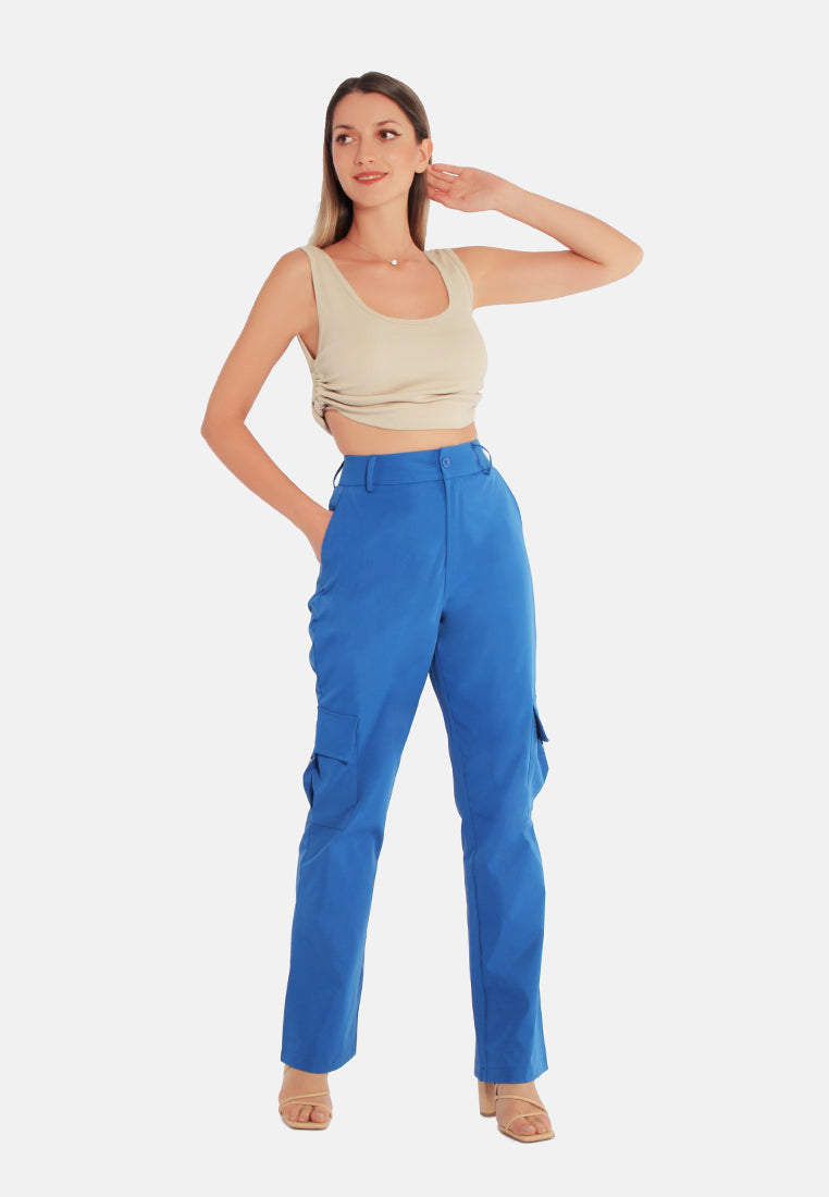 High Waist Cargo Pants - Tigbul's Variety Fashion Shop