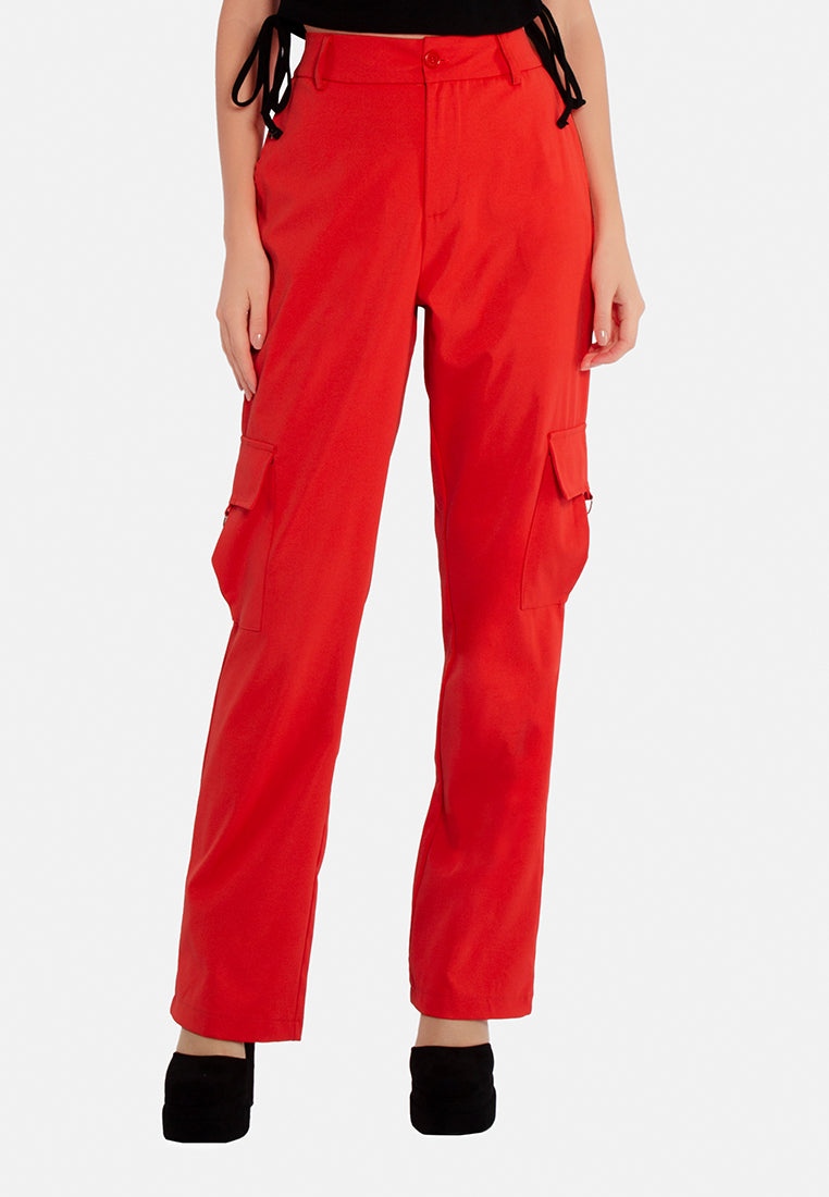 High Waist Cargo Pants - Tigbul's Variety Fashion Shop