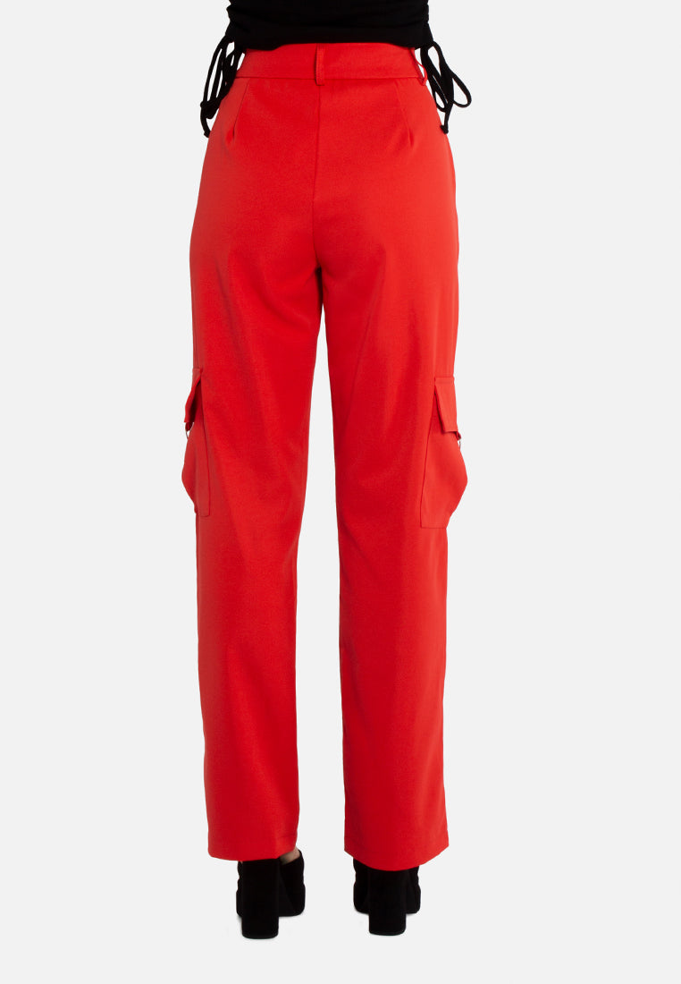 High Waist Cargo Pants - Tigbul's Variety Fashion Shop