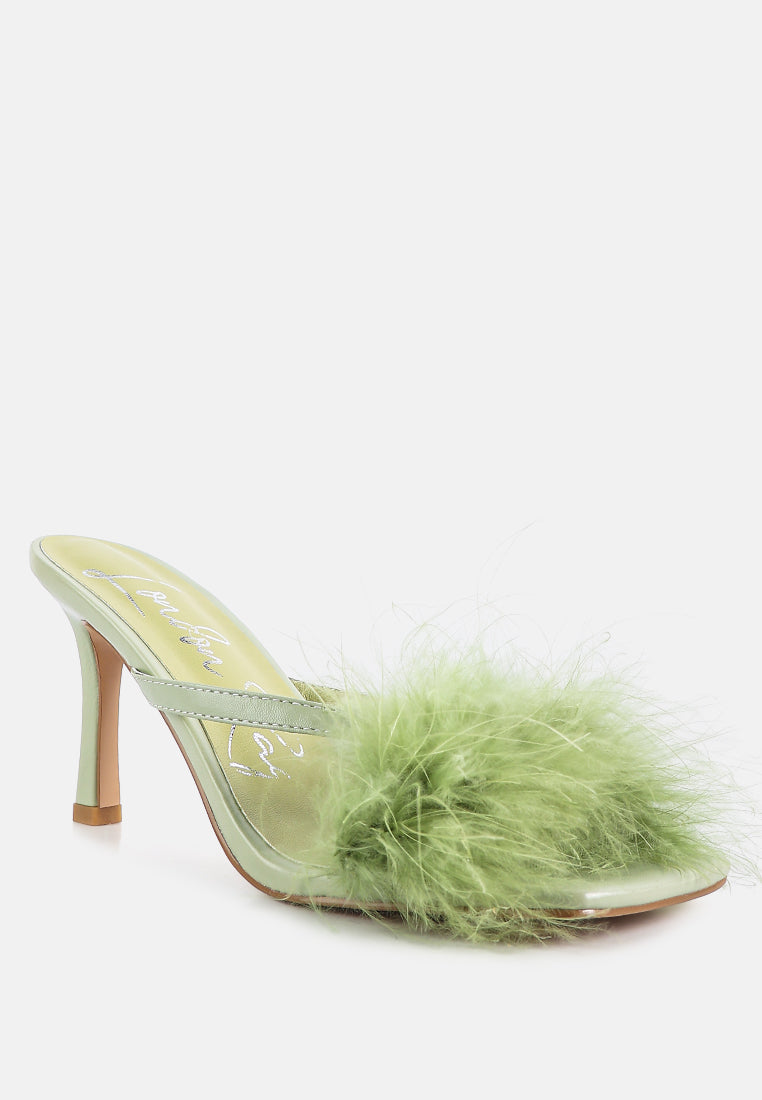 Honeybear Feather Detail Slip-On Sandals - Tigbul's Variety Fashion Shop