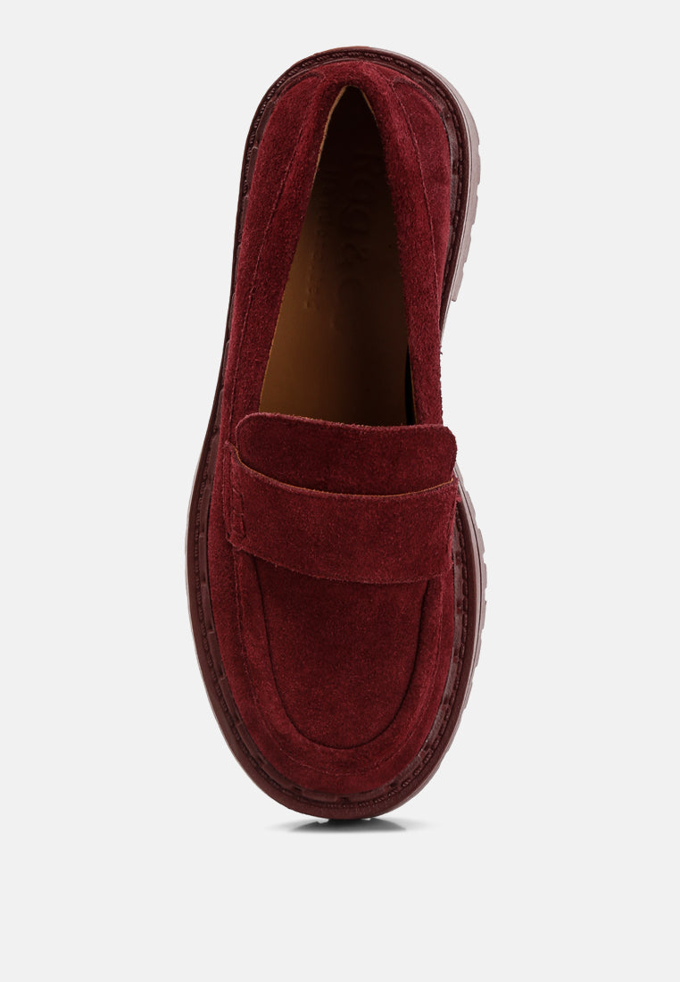 Honora Suede Chunky Loafers - Tigbul's Variety Fashion Shop