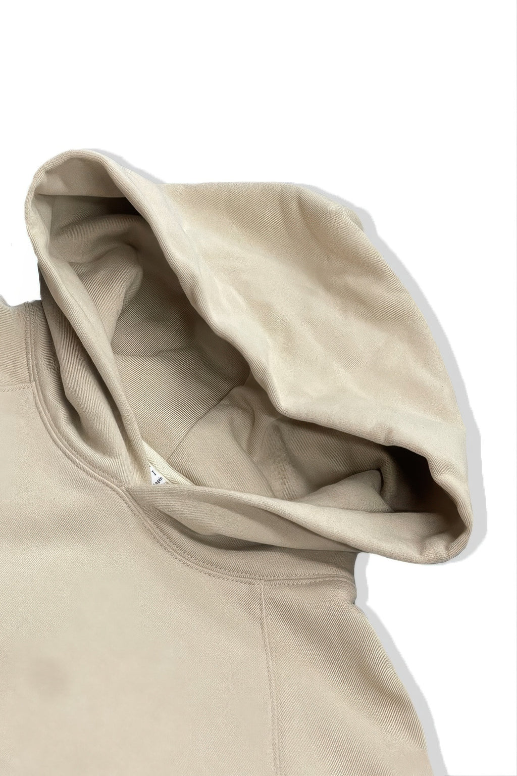 Hoodie-Ärmel und Kapuzenfutter in cremefarbenem Stoff, Baumwollmischung