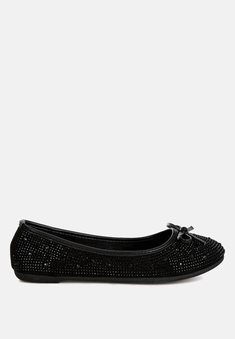 Hosana Rhinestones And Stud Embellished Ballet Flats - Tigbul's Variety Fashion Shop