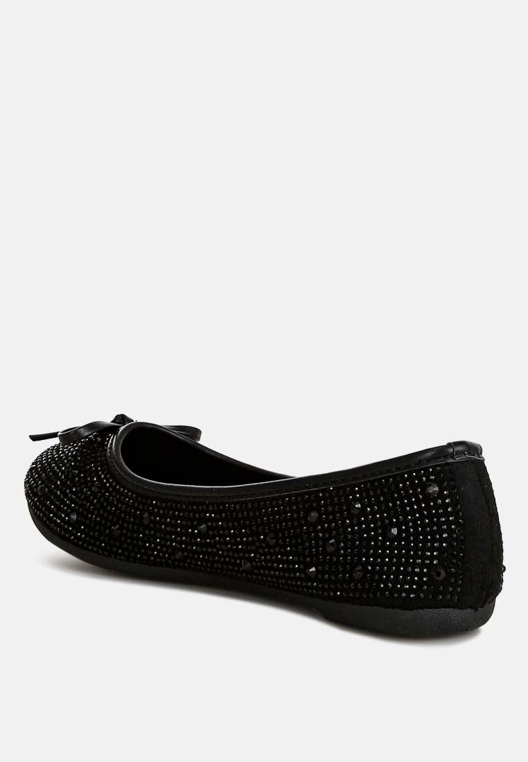 Hosana Rhinestones And Stud Embellished Ballet Flats - Tigbul's Variety Fashion Shop