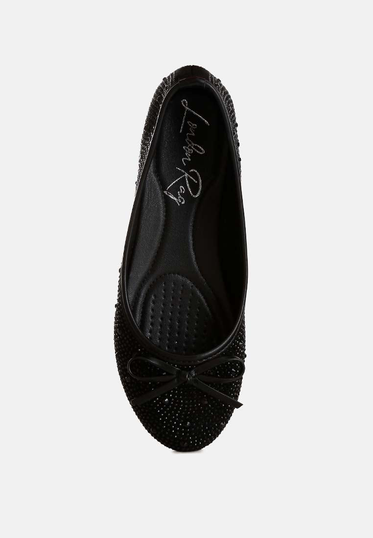 Hosana Rhinestones And Stud Embellished Ballet Flats - Tigbul's Variety Fashion Shop