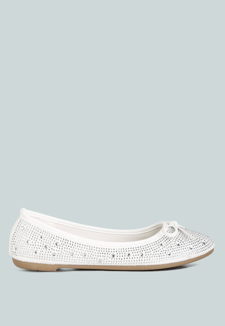 Hosana Rhinestones And Stud Embellished Ballet Flats - Tigbul's Variety Fashion Shop