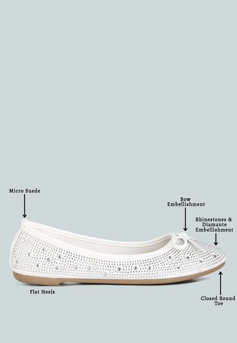 Hosana Rhinestones And Stud Embellished Ballet Flats - Tigbul's Variety Fashion Shop