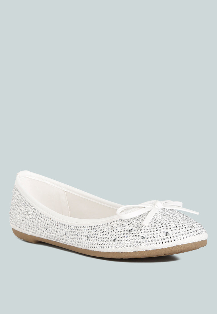 Hosana Rhinestones And Stud Embellished Ballet Flats - Tigbul's Variety Fashion Shop